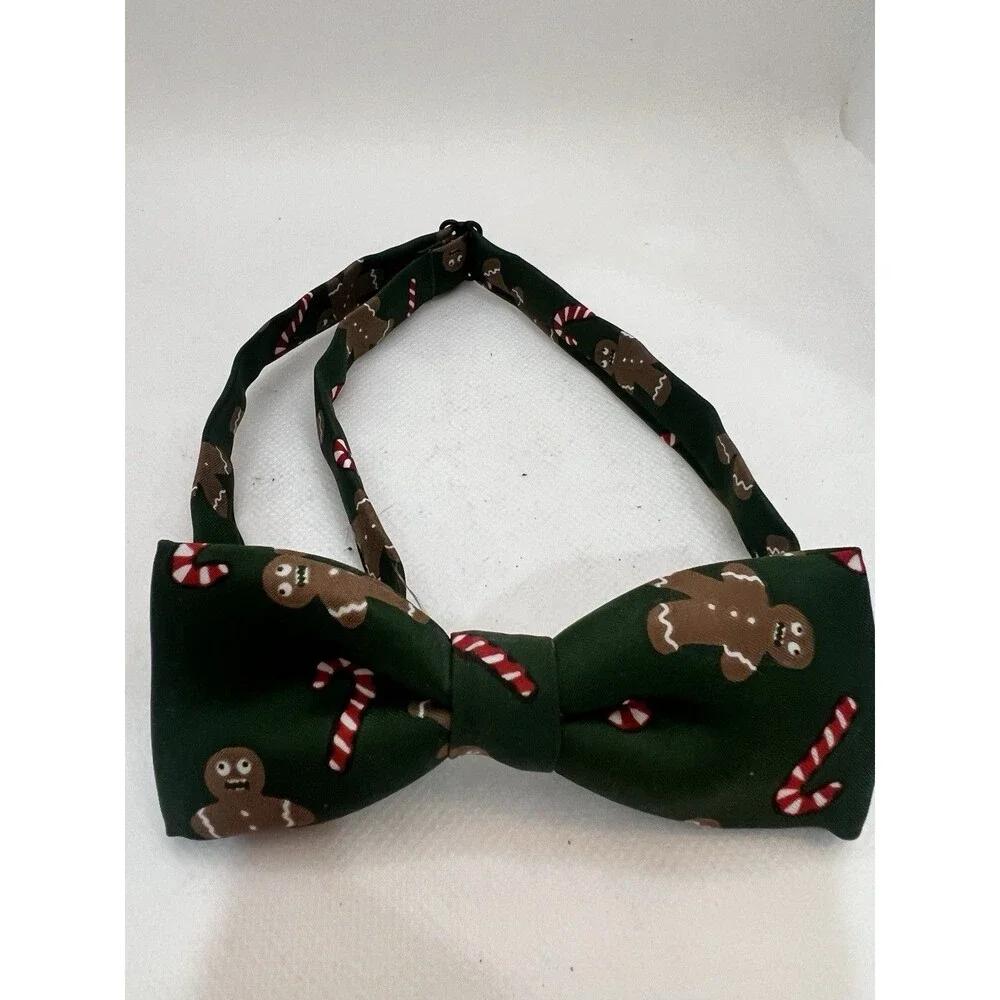 H&M Kids Boys Bow Tie Adjustable Strap Elastic bowtie christmas holiday green